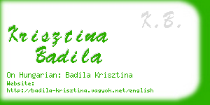 krisztina badila business card